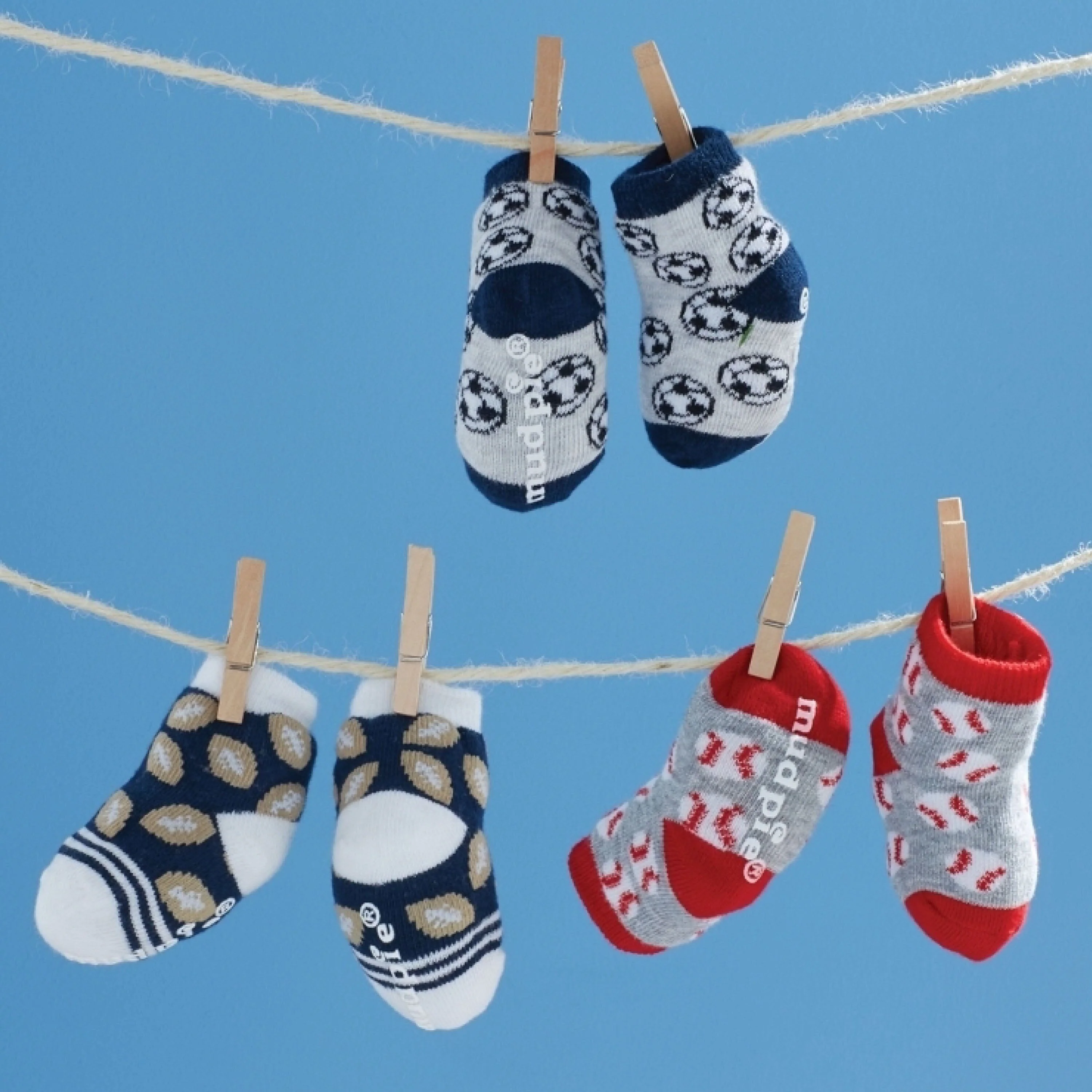 Mud Pie 3-Pack Baby Sports Socks - Image 3