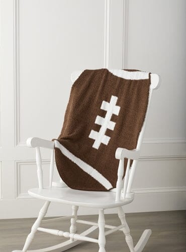 Mud Pie Chenille Football Blanket - Image 3