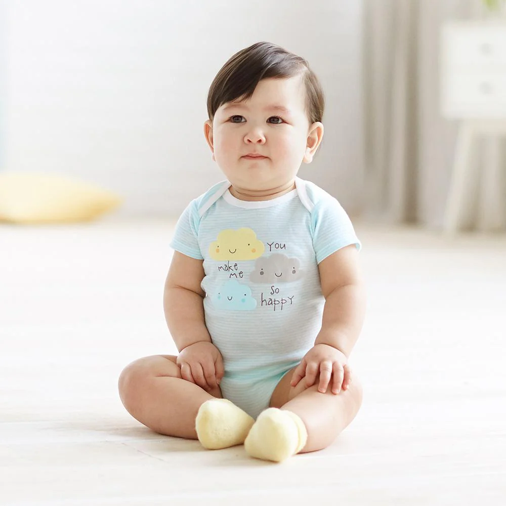 5-Pack Short Sleeve Clouds Onesies® Bodysuits - Image 2