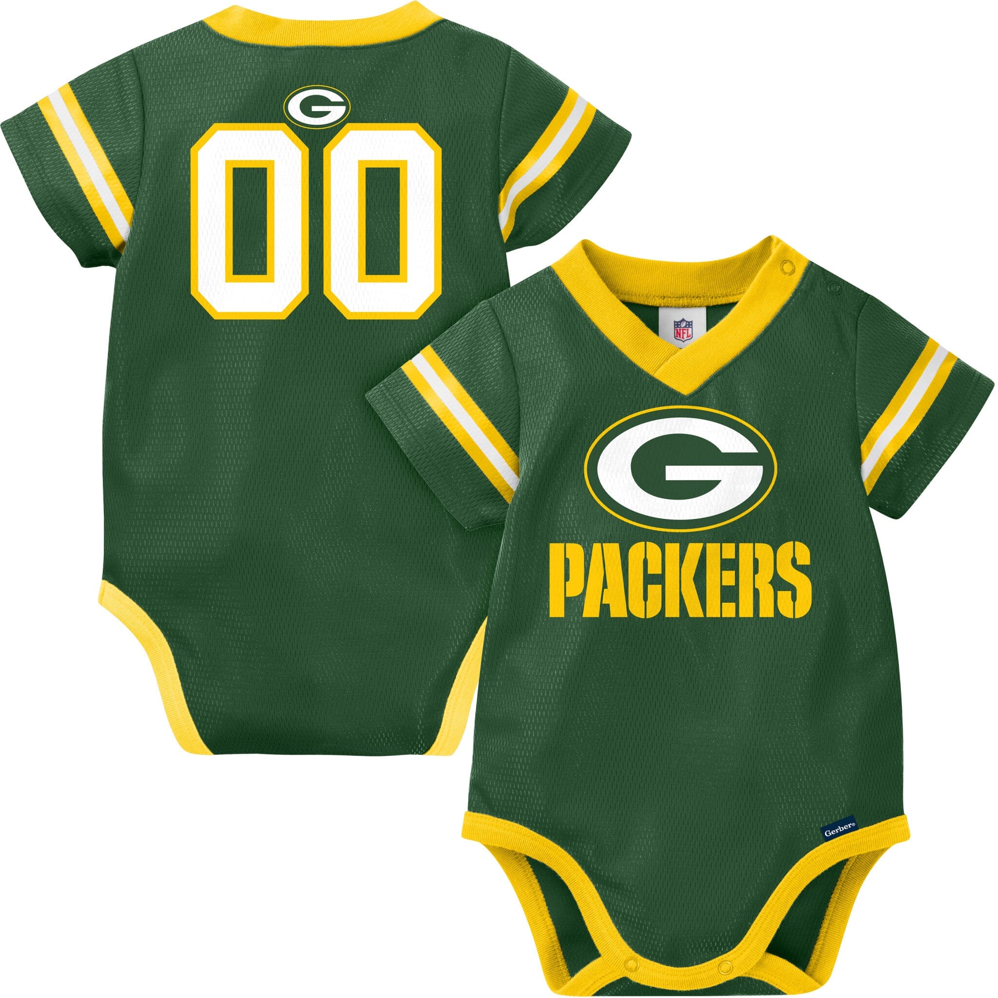Baby Boys Green Bay Packers Jersey Bodysuit - Image 3