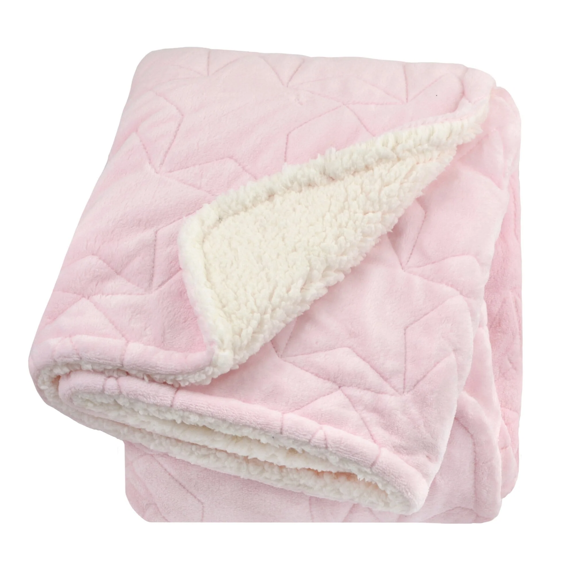 Embroidered Star Luxury Blanket in Pink - Image 2