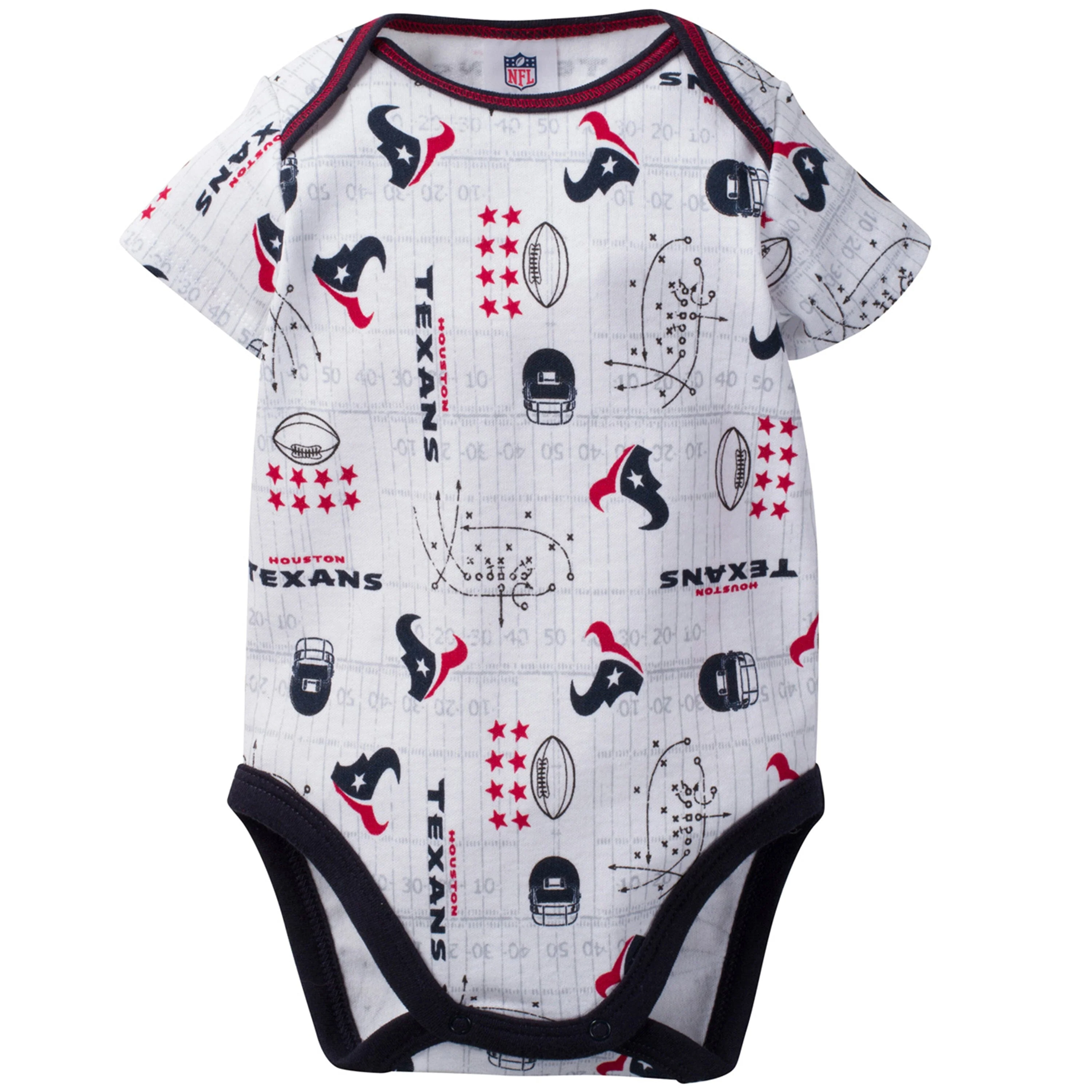3-Piece Baby Boys Houston Texans Bodysuit, Bib, and Cap Set - Image 2