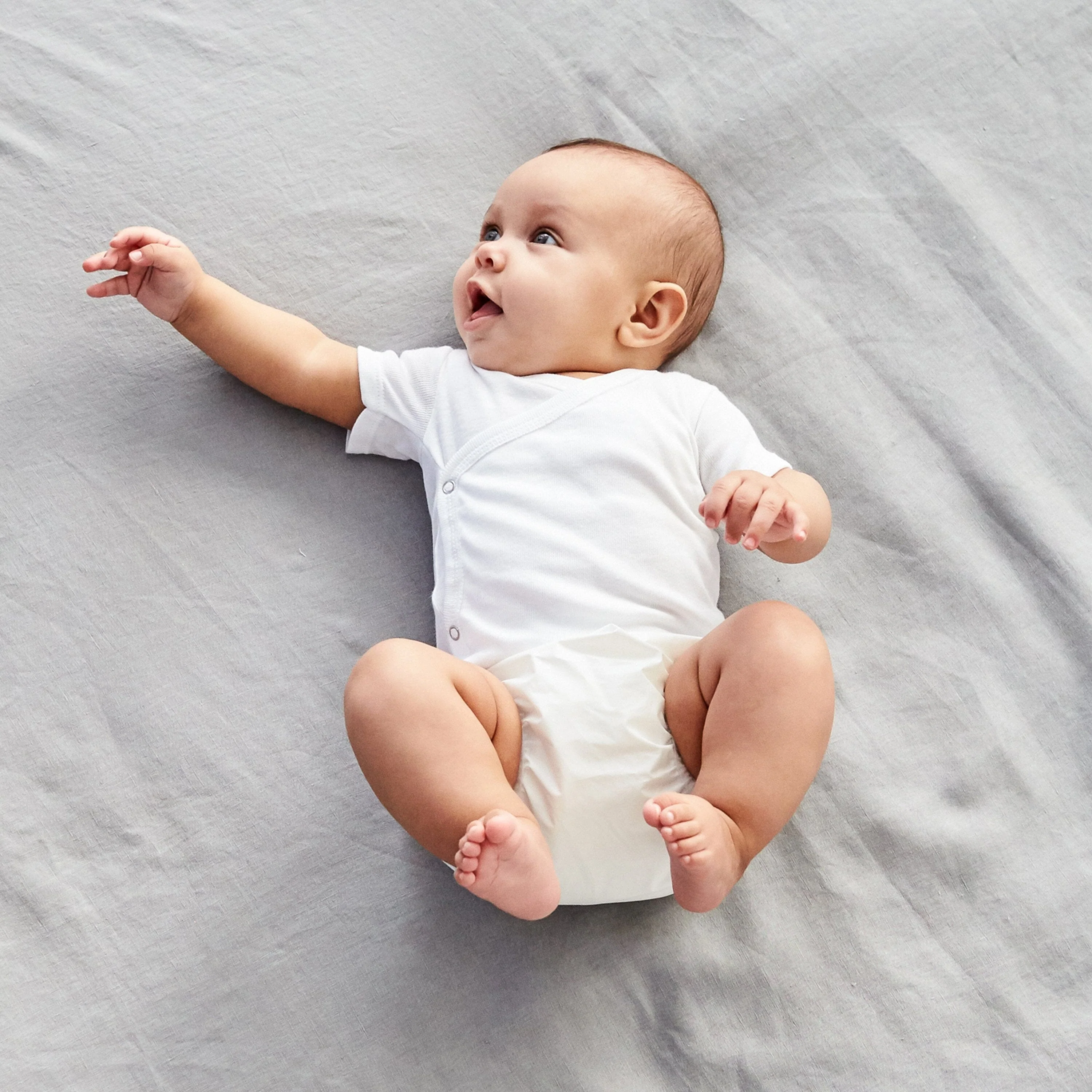 3-Pack White Side-Snap Short Sleeve Shirts, Newborn - Image 2